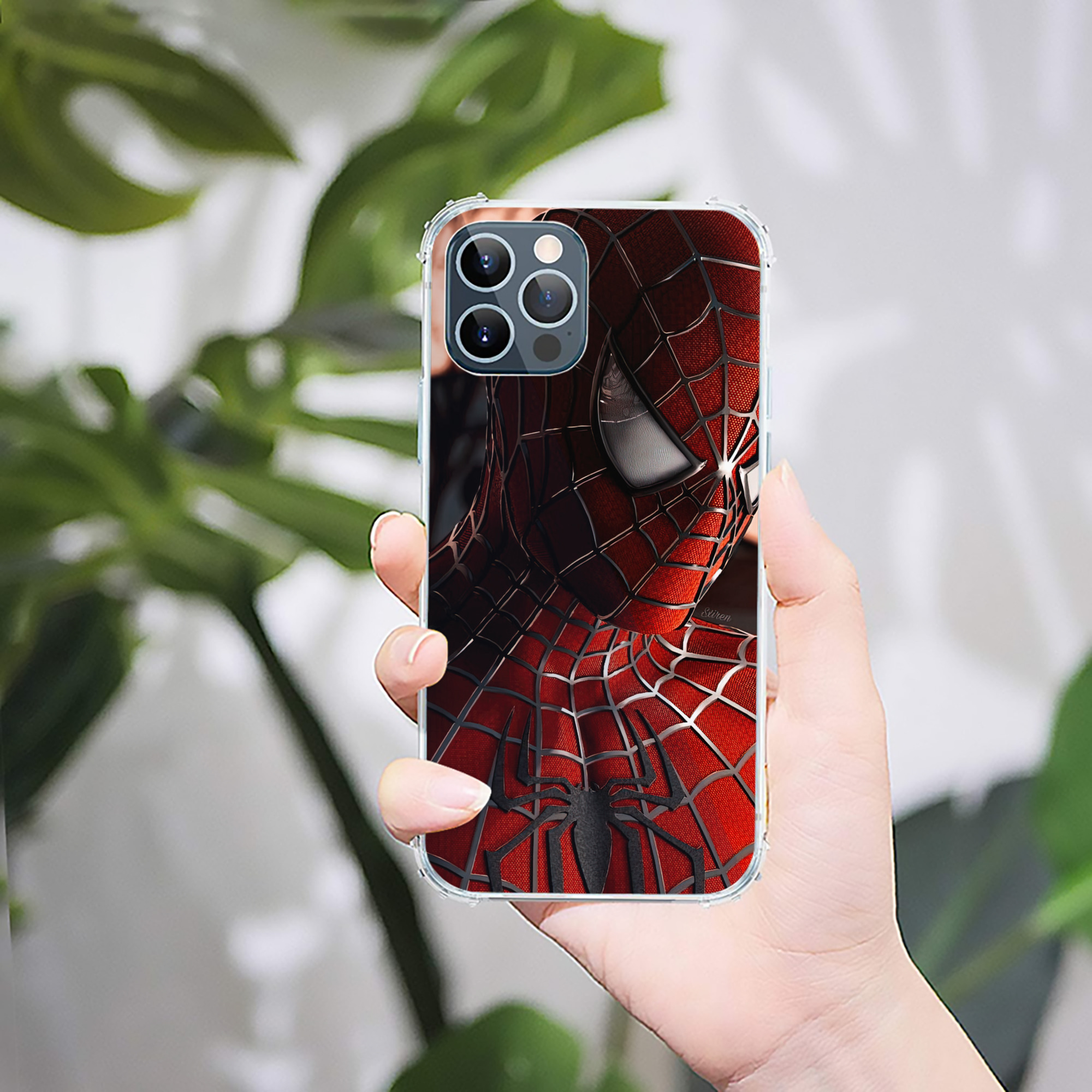 （画像用） Spider Man スパイダーマン 【iPhone 12シリーズ対応】透明スマホケース（クリアソフトケース）